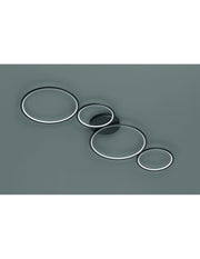 Plafoniera Rondo 4 Cerchi Led Nero L97 cm Trio Lighting