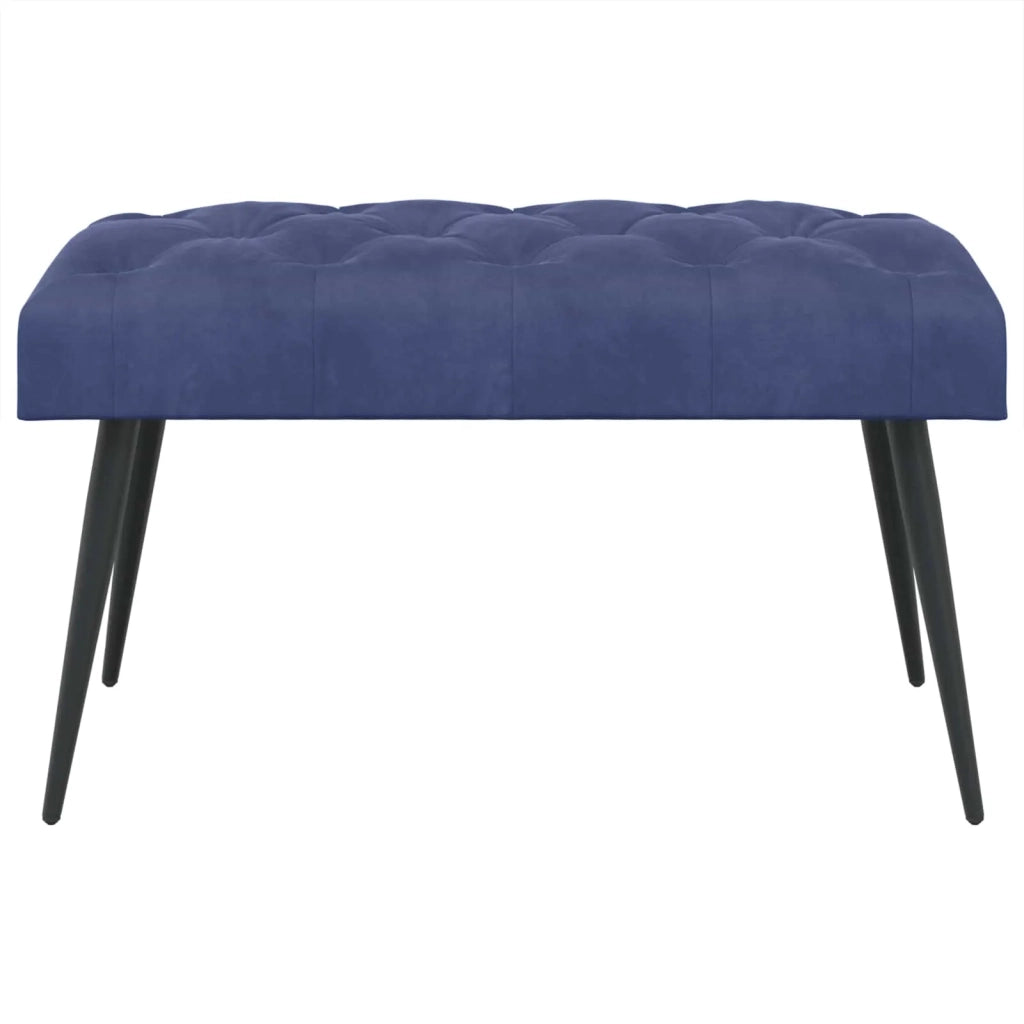 Panchina con bottoni imbottiti Blu Polizia 80 x 40 x 46 cm 42038569