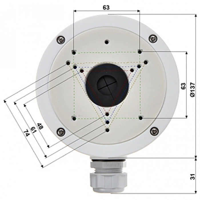 Supporto Per Telecamera Hikvision Scatola Giunzione Per Videocamera Dome Bullet