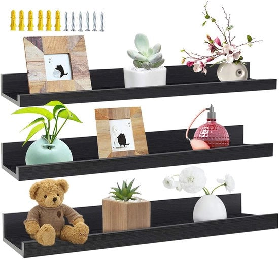 Shelf, pannelli, vassoio per erbe, decorazione moderna per parete, libreria,‎14 x 60 x 6,8 cm