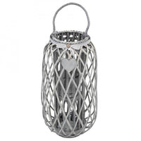 Lanterna Fabienne   in Vimini Grigio