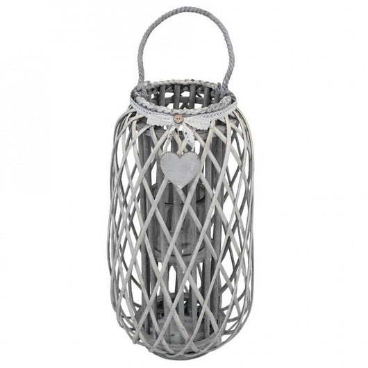 Lanterna Fabienne   in Vimini Grigio