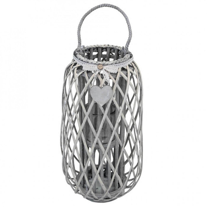 Lanterna Fabienne   in Vimini Grigio