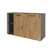 Vicco Mobile porta scarpe Antracite/Artisan 106 x 63 cm con 2 porte