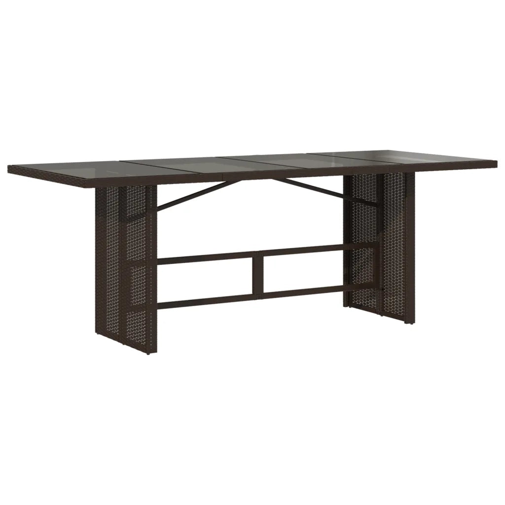 Set da Pranzo da Giardino 9pz con Cuscini Marrone in Polyrattan 3212255
