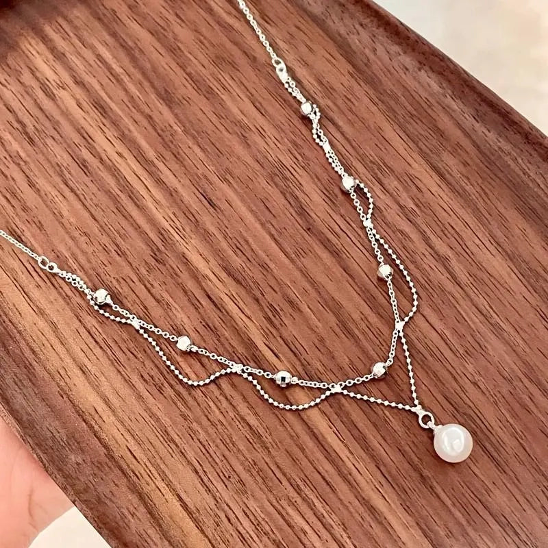 Collana di pizzo e perle fatta a mano, regalo di Natale per donna, regalo di compleanno