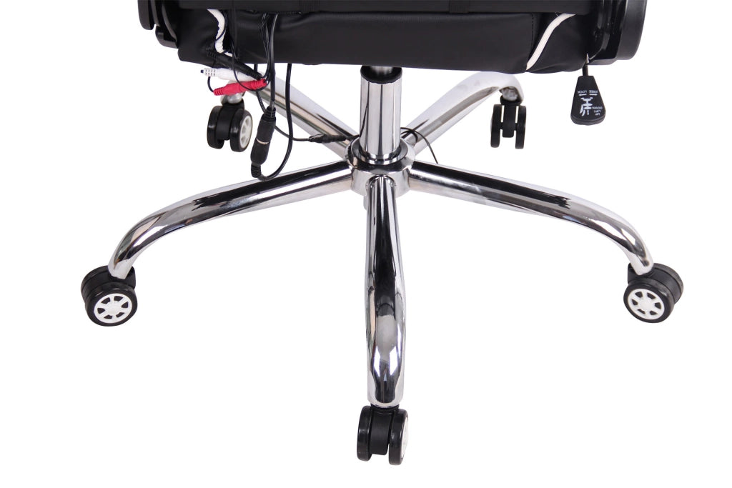 Sedia Ufficio Massaggiante Limit XM In Similpelle bianco/nero