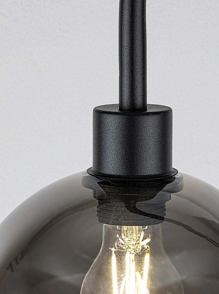 Lampada da terra Rabalux Ricardo E27 40W nera fumé