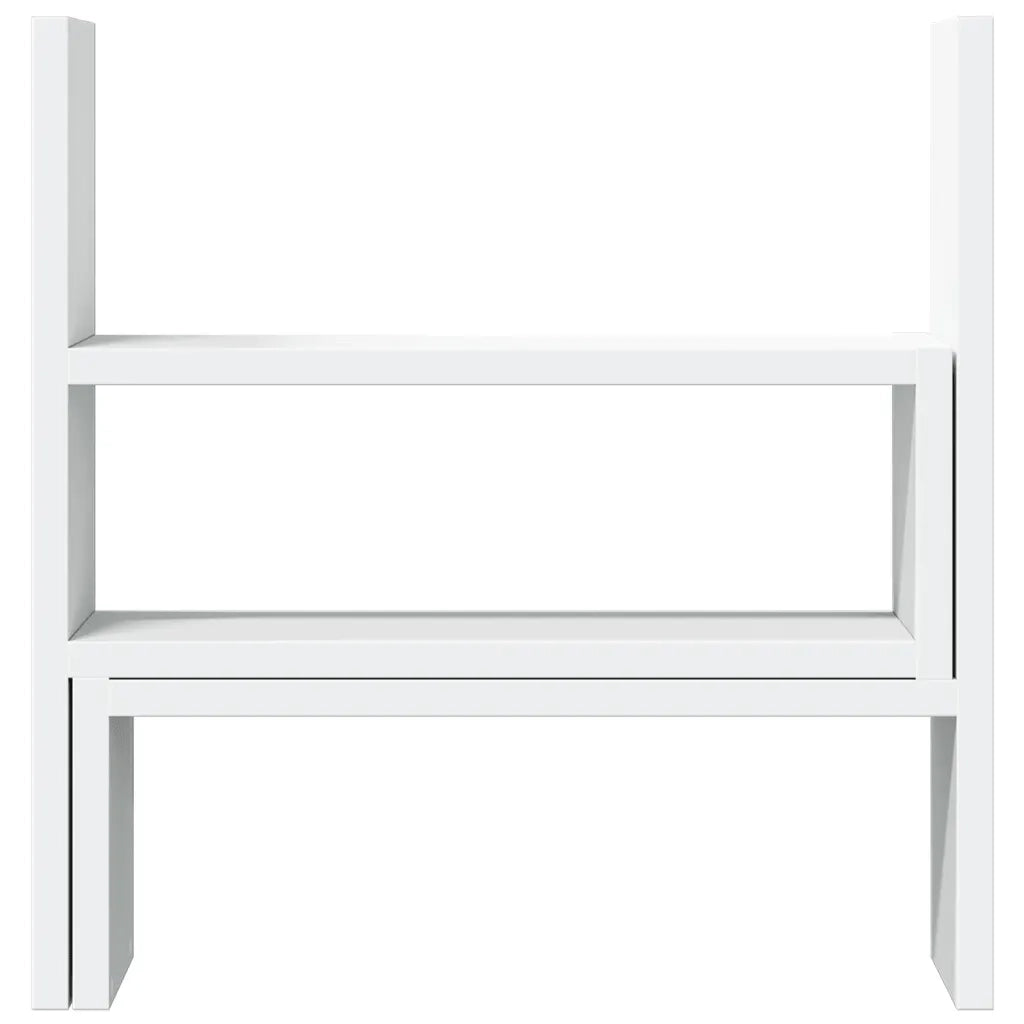 Organizer Scrivania Regolabile Bianco 40x17x41 cm in Truciolato 854760