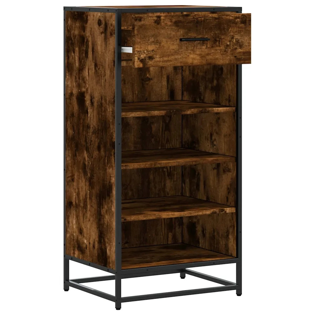 Scarpiera Rovere Fumo 48x38x97,5 cm in Legno Multistrato