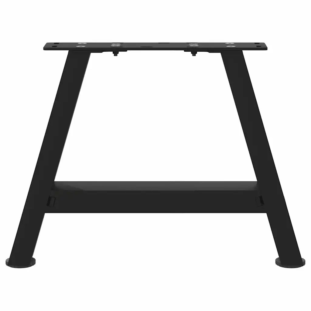 Gambe per Tavolino da Caff¨¨ a Forma di A 2 pz-Set di 2 Gamba per Tavolo Nere 30x(30-31) cm Acciaio