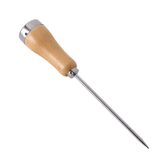 Strumento per la rimozione di ghiaccio - Manico in legno duraturo - Lame in acciaio inossidabile - Utensile pratico per la cucina - Adatto per la restaurazione