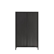 Buffet design 2 porte in legno collezione IRON. Colore quercia nera.