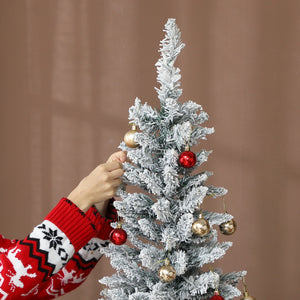 Albero di Natale Innevato 180 cm 479 Rami con 180 Luci LED Colorate Verde e Bianco