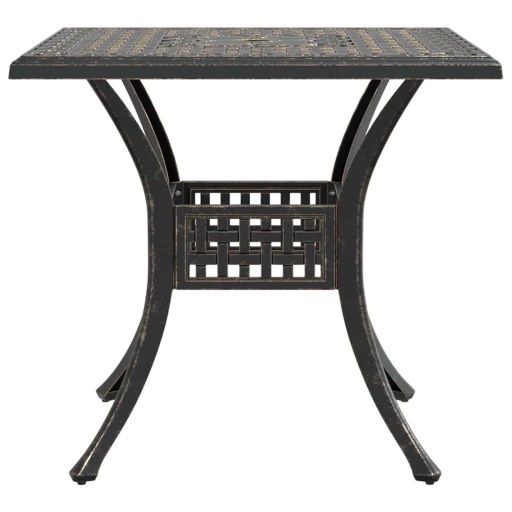 Tavolo da Giardino Bronzo 80x80x75 cm in Alluminio Pressofuso 4002811