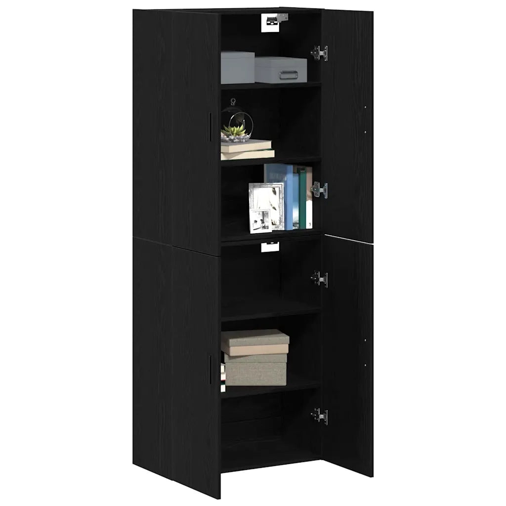 Mobiletto a muro 2 pcs Rovere Nero 69,5 x 34 x 90 cm 3333103