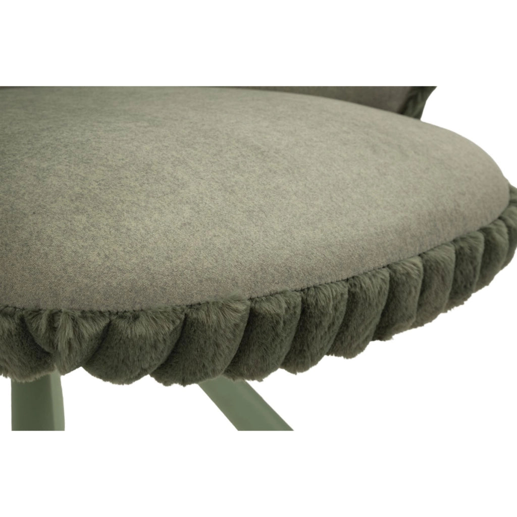 Set di 3 Pouf VKH888, Verde, Poliestere, 64x68x83 cm