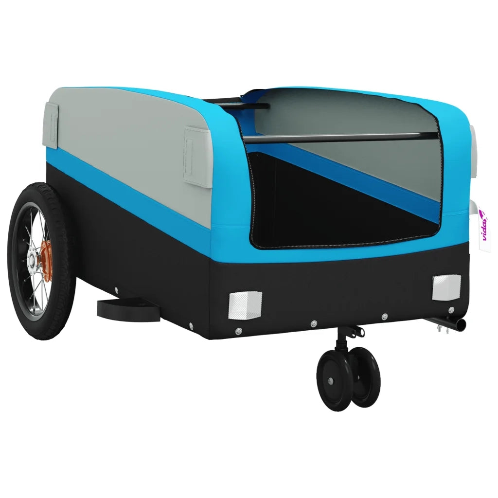 Rimorchio da Bici Nero e Blu 30 kg in Ferro CFW5193980