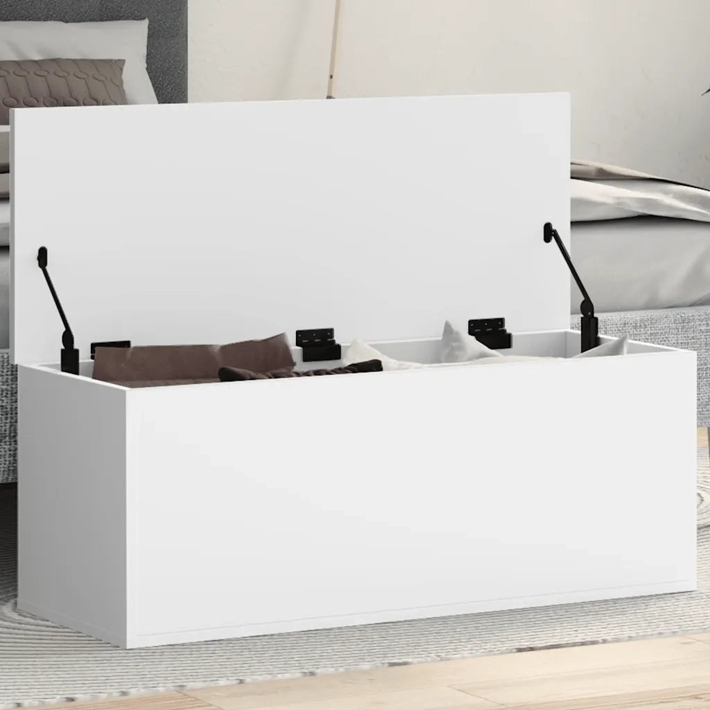 vidaXL Contenitore Portaoggetti Bianco 90x35x35 cm in Truciolato