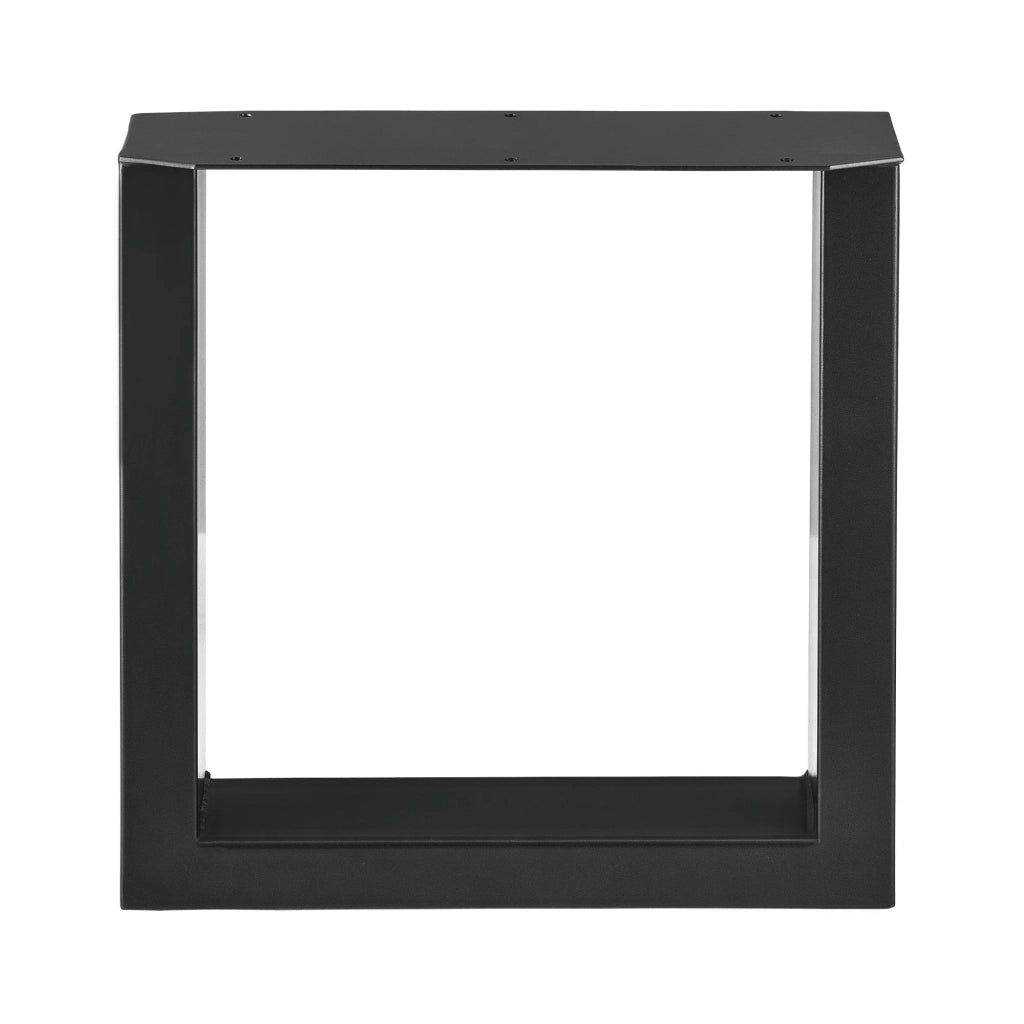 Set di 2 gambe rettangolari per tavolo gambe in metallo per panca 40 x 43 cm nero 03_0003661