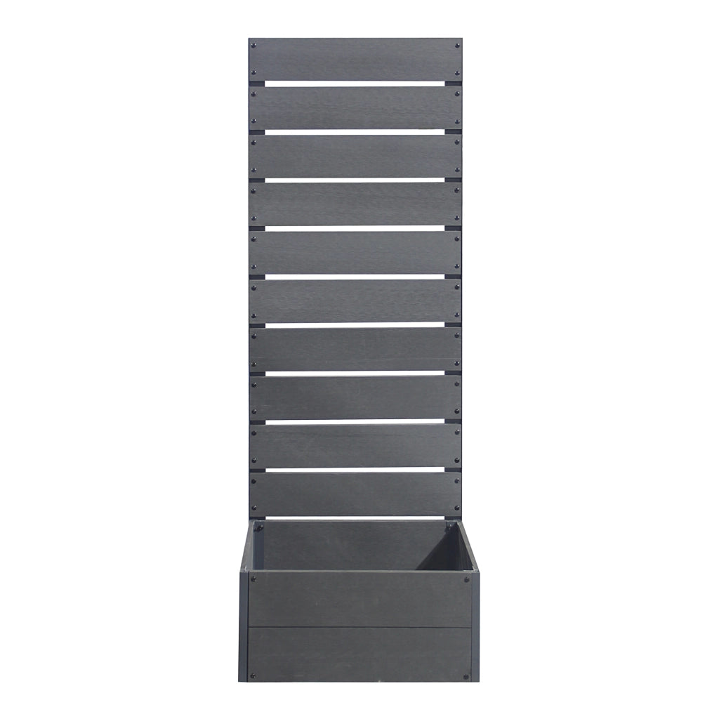 Fioriera con Spalliera Heerde in WPC 150 x 56 x 38 cm Grigio [en.casa]
