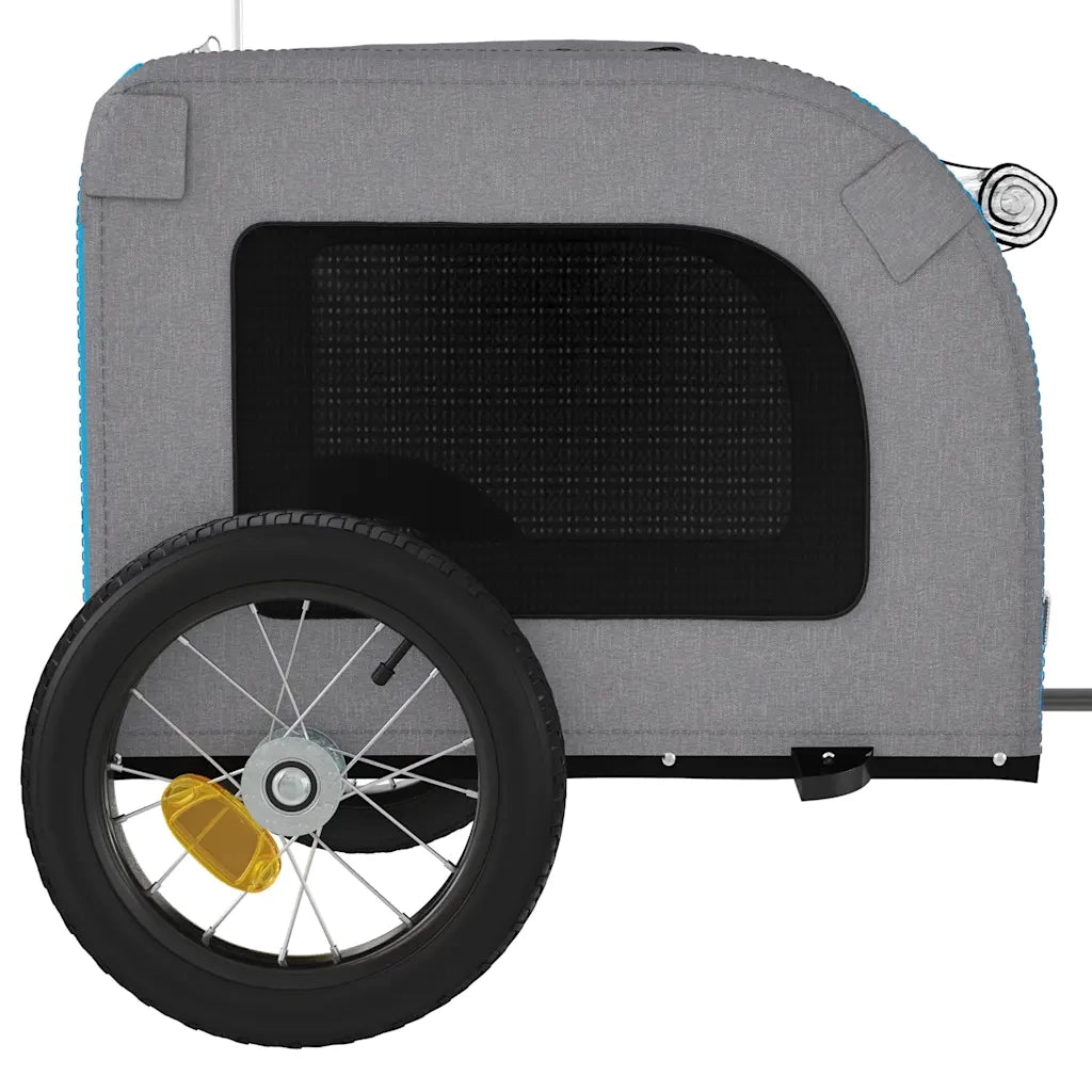 Rimorchio da Bici per Animali Blu e Grigio Oxford e Ferro CFW5399568