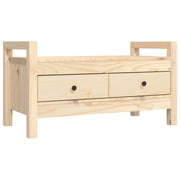Panca da Ingresso 80x40x43 cm in Legno Massello di Pino
