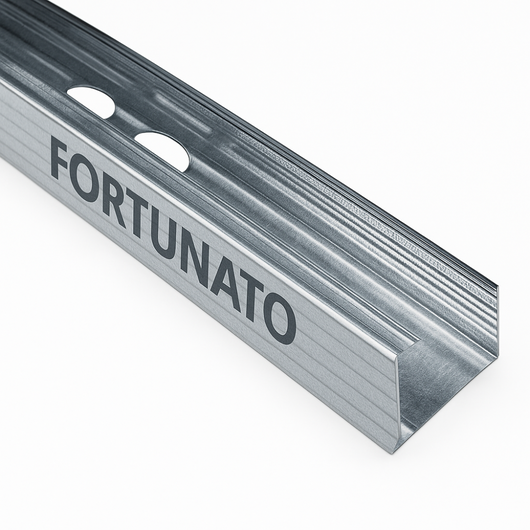 Montante c standard 2 m profilo preforato sp 0,6 mm fissaggio cartongesso 1 pz *** misure 47 x 99 x 50 mm, confezione 1