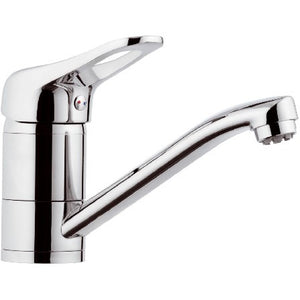 Rubinetto per lavabo o lavello con bocca girevole corta, per bassa pressione - serie kiss