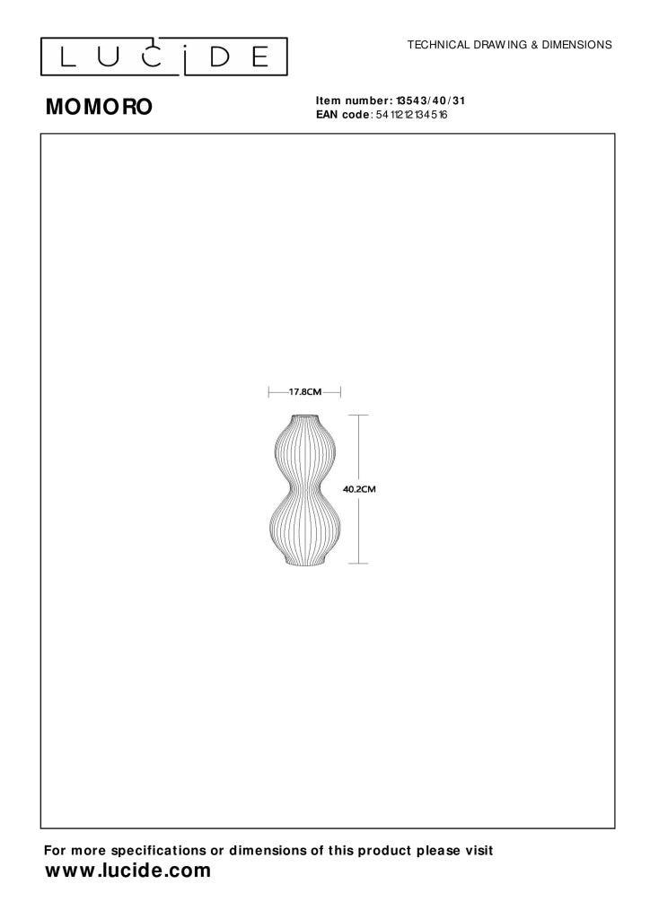 Lampada da tavolo in porcellana glamour bianca 40cm E14 Lucide