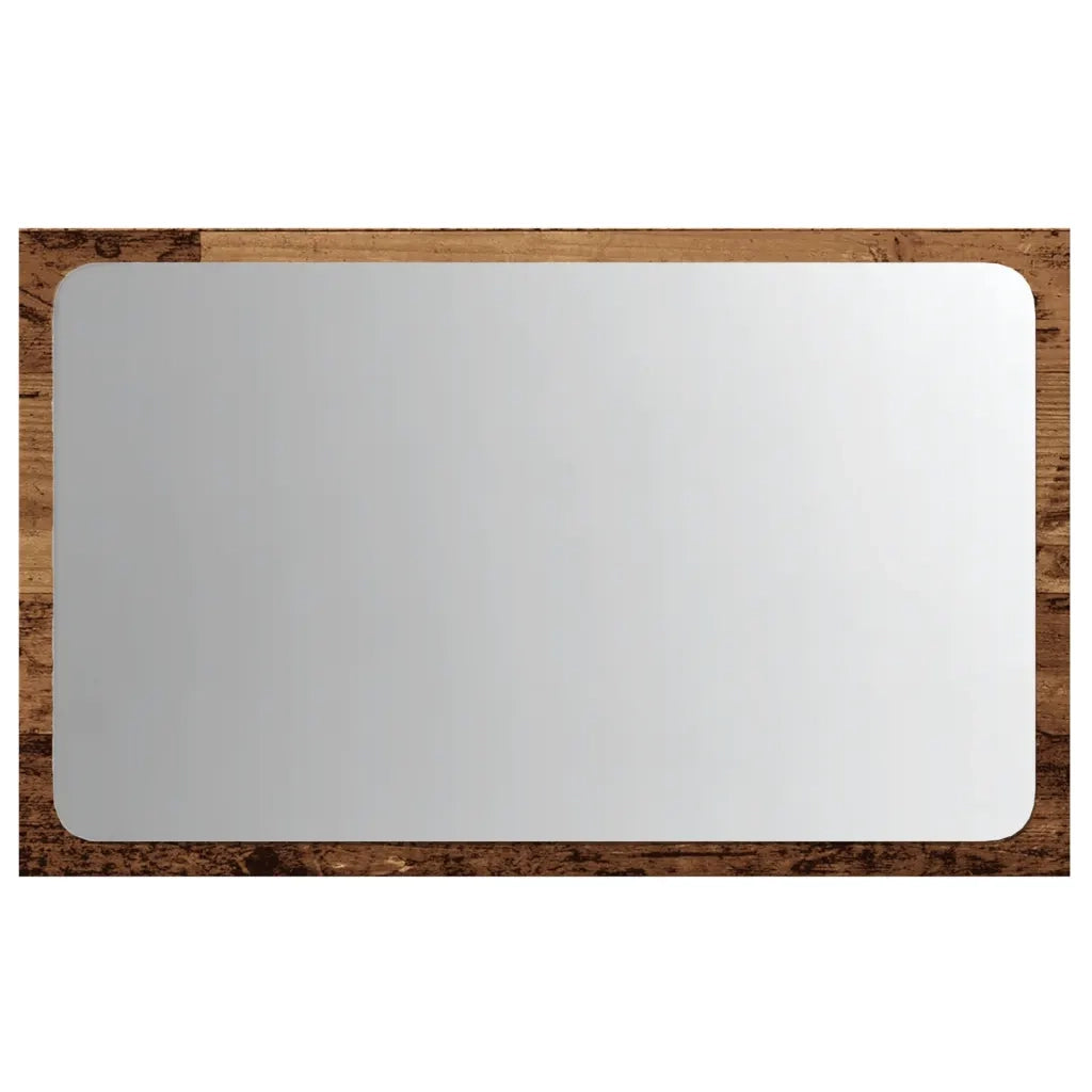 Specchio da Bagno con Luci LED Legno Antico 60x8,5x38 cm 856265