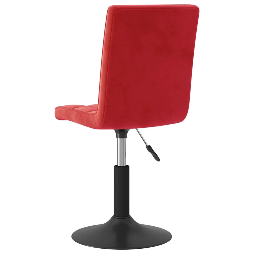 Sedie da Pranzo Girevoli 4 pz Rosso Vino in Velluto 3089295