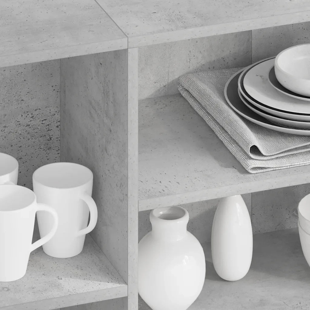 Credenza Grigio Cemento 120x30x75 cm in Truciolato cod mxl 13610