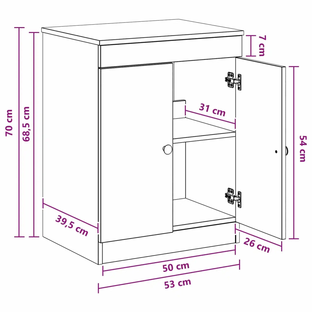 Mobile da Bagno Rovere Fumo 54 x 41 x 70 cm 890126