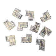 10 Pezzi Connettore Trasparente 10mm RGB Angolare 90° 2 PIN per Unire 2 Strisce LED