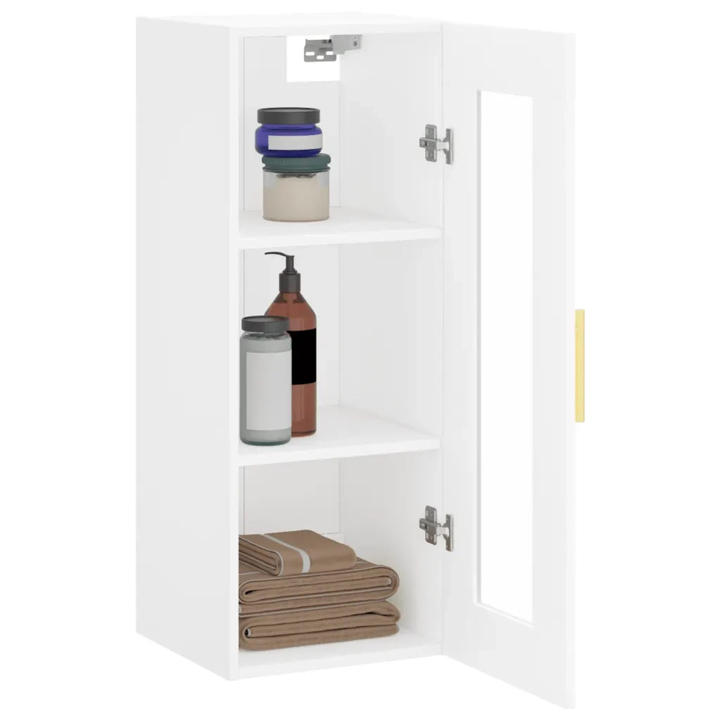 Armadietto a Muro | Mobile a Parete Bianco 34,5x34x90 cm