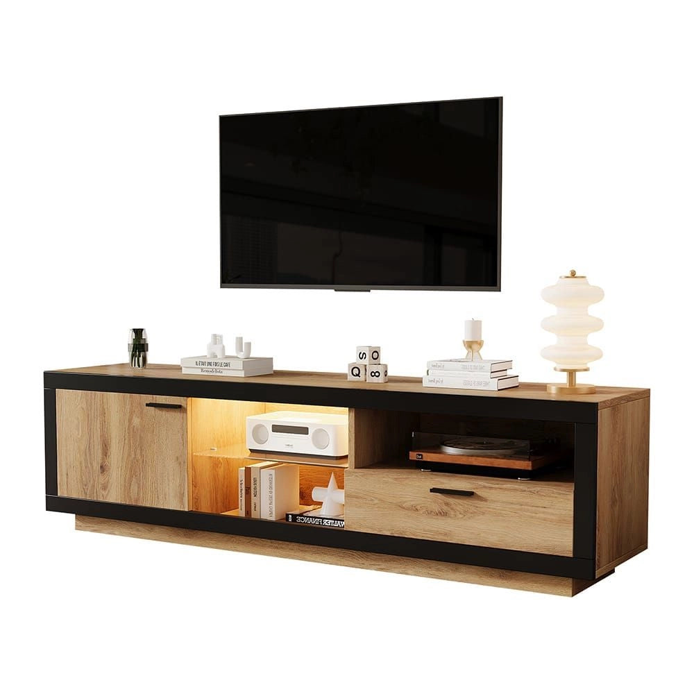 Media center gaming - Xylo - Nero/quercia vetrine per 70"