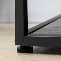 Mobile Libreria a 7 Livelli in Truciolato e Acciaio per Soggiorno, Camera da Letto e Ufficio, 83x34x180 cm, Nero
