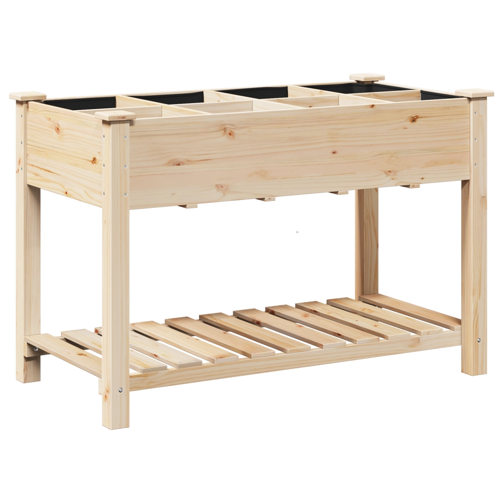 Fioriera da Giardino con Griglie 115x59x76 cm in Legno Massello di Abete