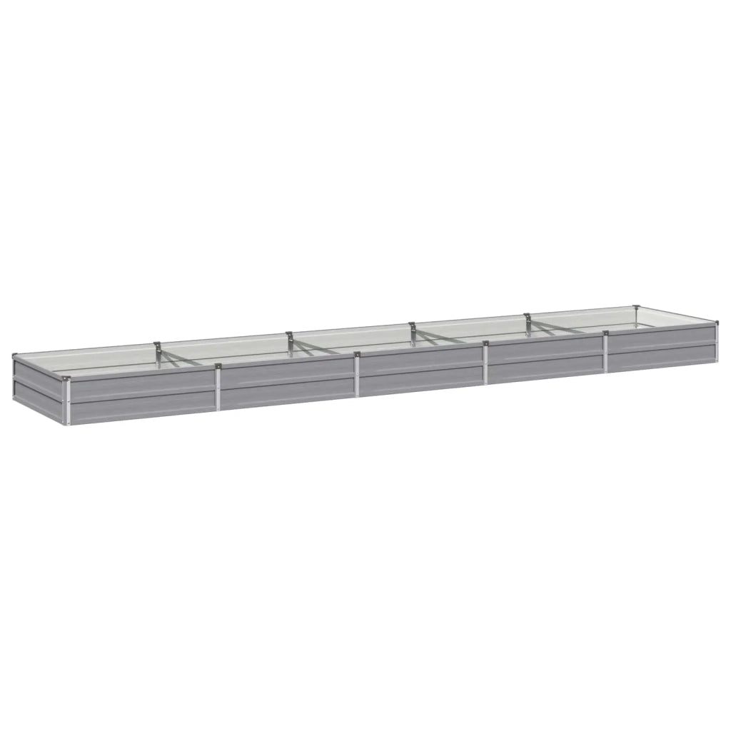 Letto rialzato da giardino Grigio 400 x 80 x 24 cm 8006508