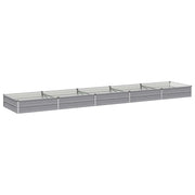 Letto rialzato da giardino Grigio 400 x 80 x 24 cm 8006508