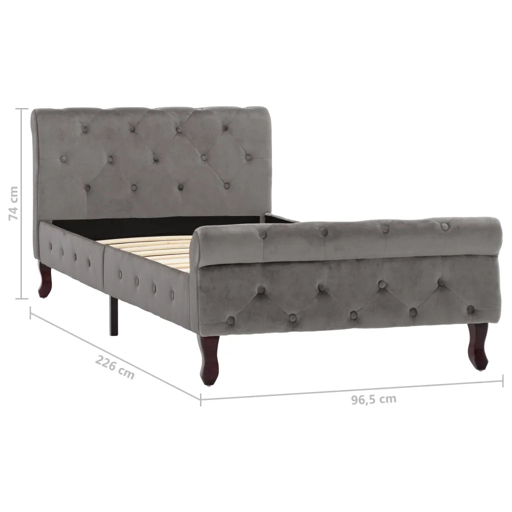 Giroletto Grigio in Velluto 90x200 cm cod mxl 58532
