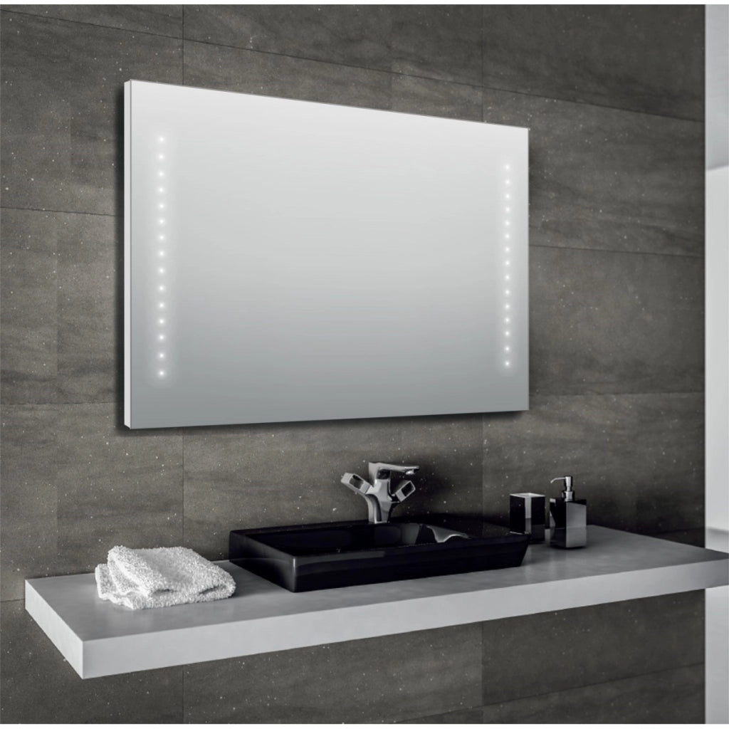 Specchio a led bagno 70x100 filo lucido giada, misura 80x60