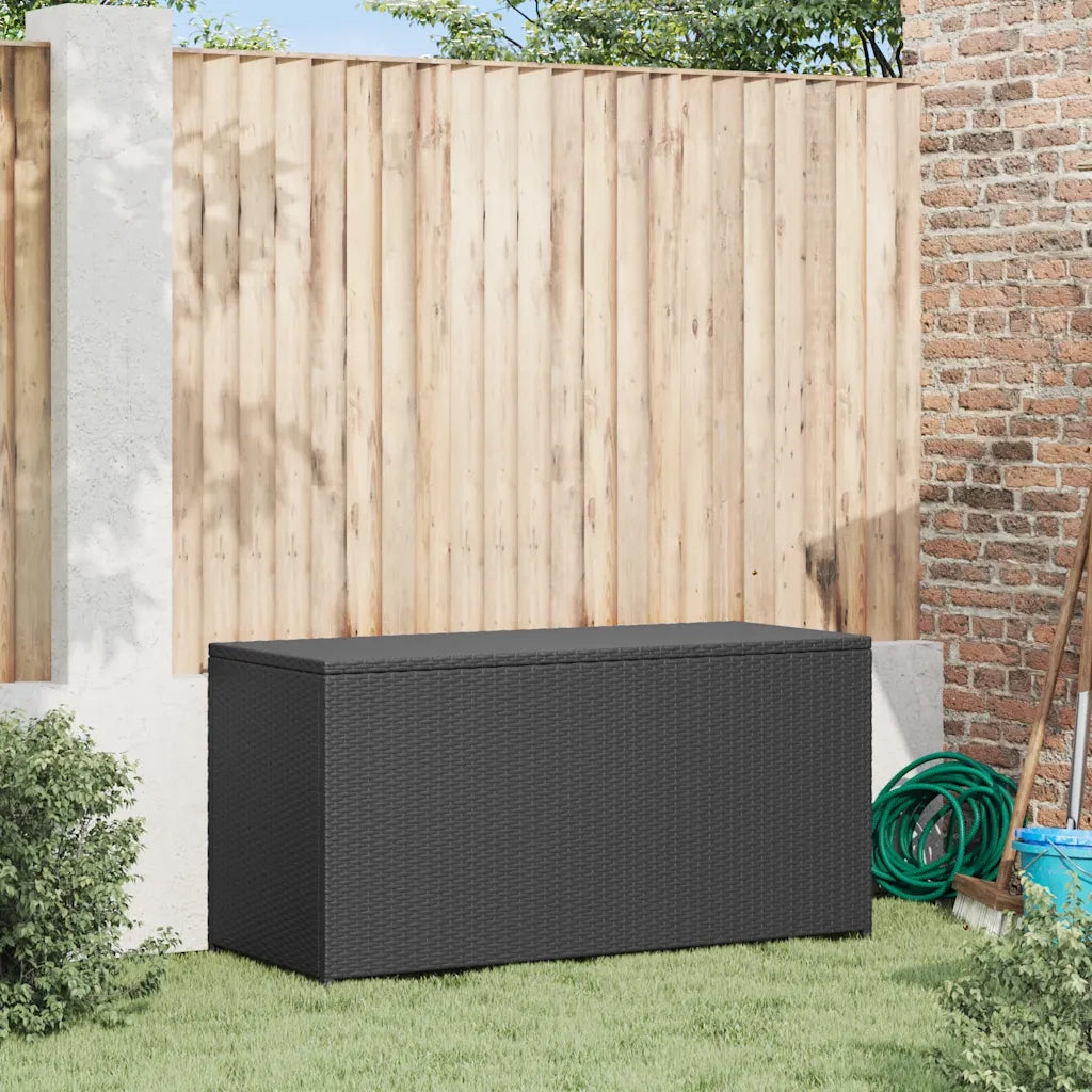 Baule da Giardino Nero 120x50x60 cm in Polyrattan CFW1906301