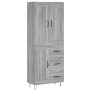 Credenza | Madia | Buffet da pranzo | Armadio da pranzo Grigio Sonoma 69,5x34x180 cm in Legno Multistrato