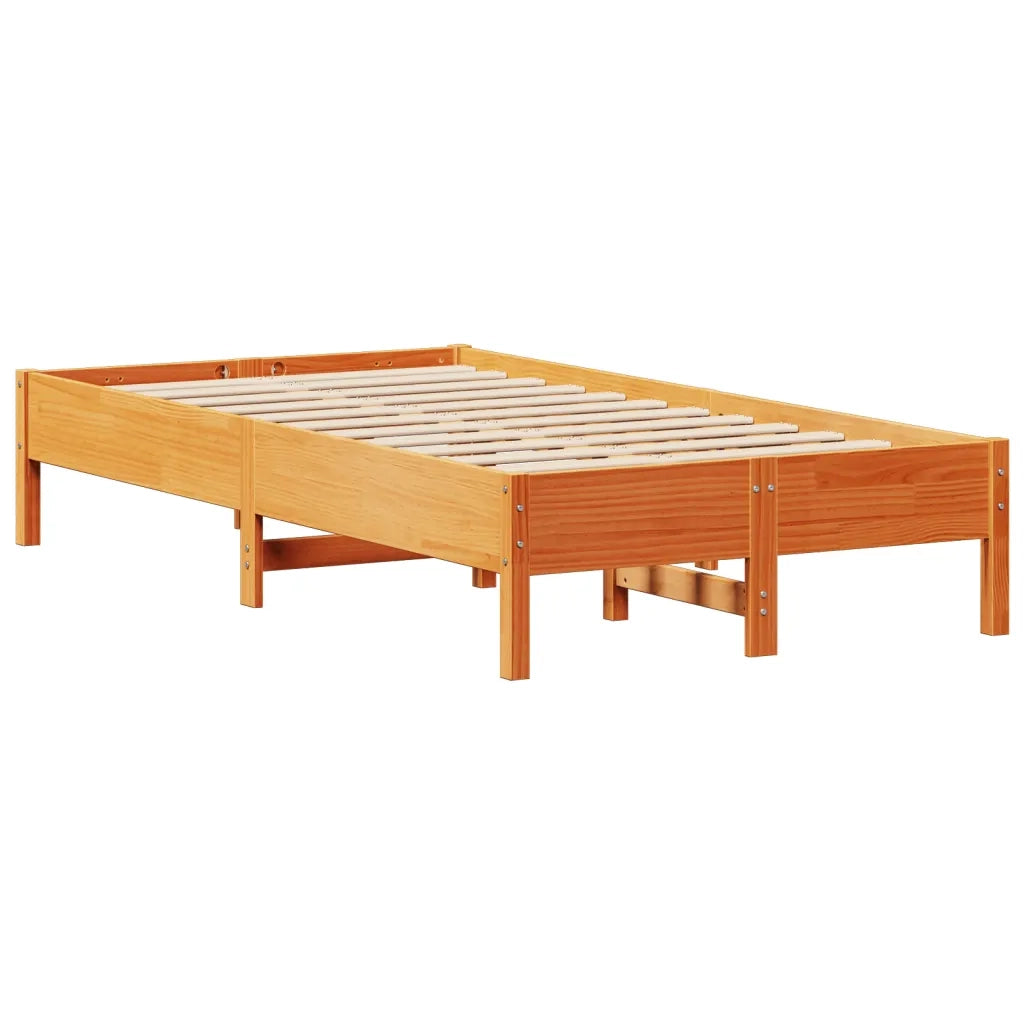 vidaXL Letto senza Materasso Marrone Cera 120x190 cm in Legno di Pino
