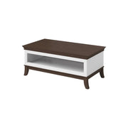 Tavolino basso elegante rettangolare collezione PALACE Colori bianco e rovere scuro