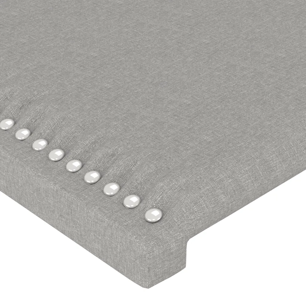 Testiera a LED-Testata con LED Grigio Chiaro 147x16x118/128 cm in Tessuto 991780
