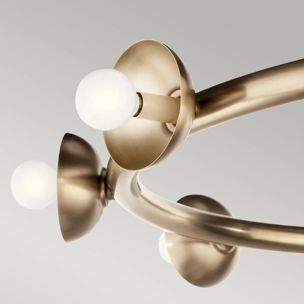 Lampadario ring loft oro 88cm 9xE14 Kichler Palta