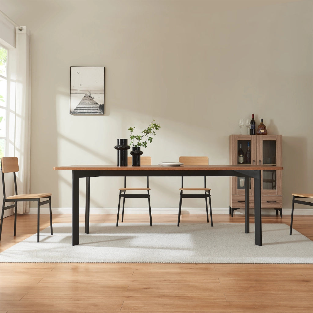 Telaio per Tavolo 'Fai da Te' Verg Struttura a 4 Gambe 120 x 70 x 72 cm - Nero [en.casa]